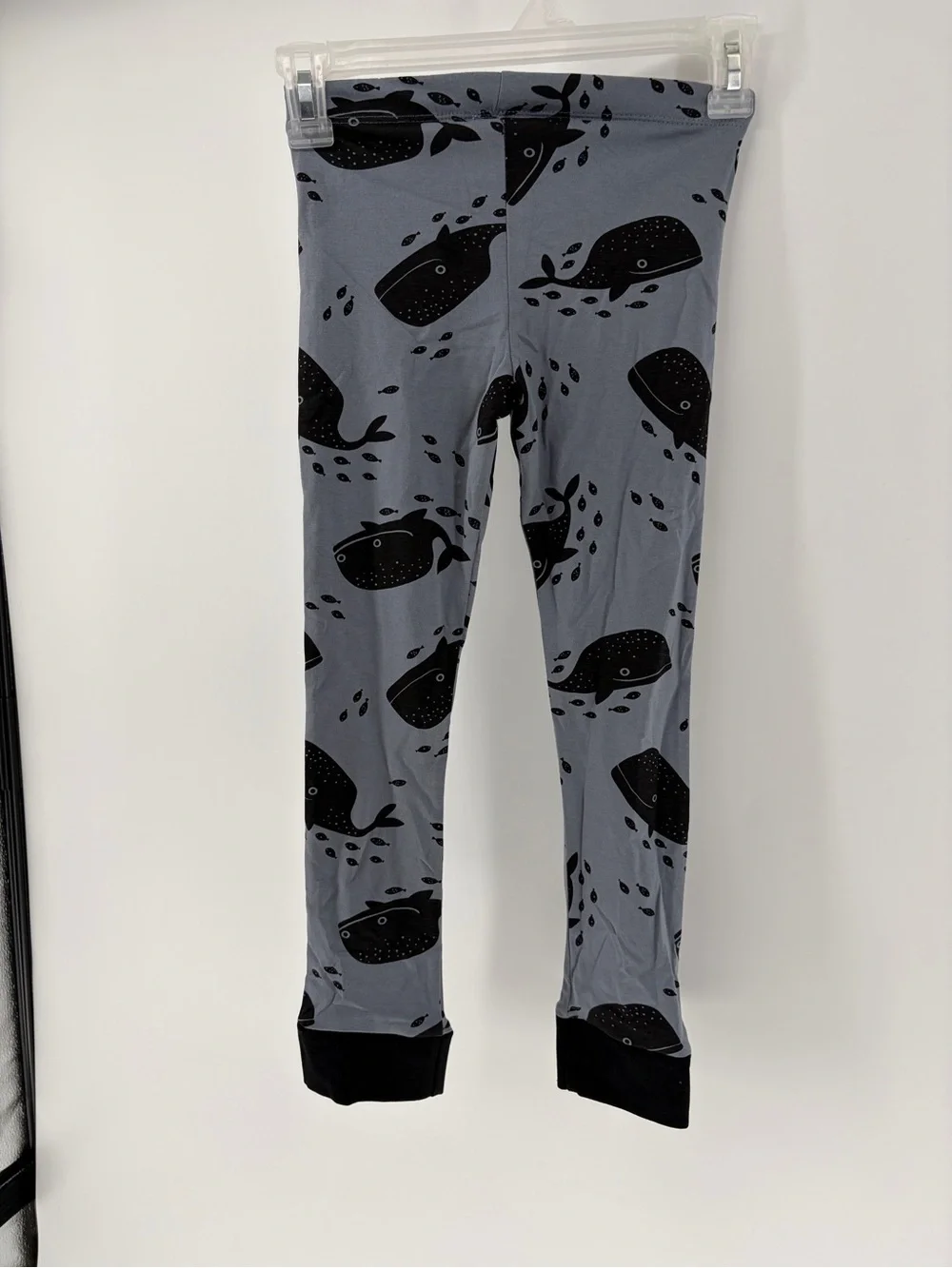 Turtledove London Gray Whale Print LeggingsSz 6/7 Organic Cotton NWT